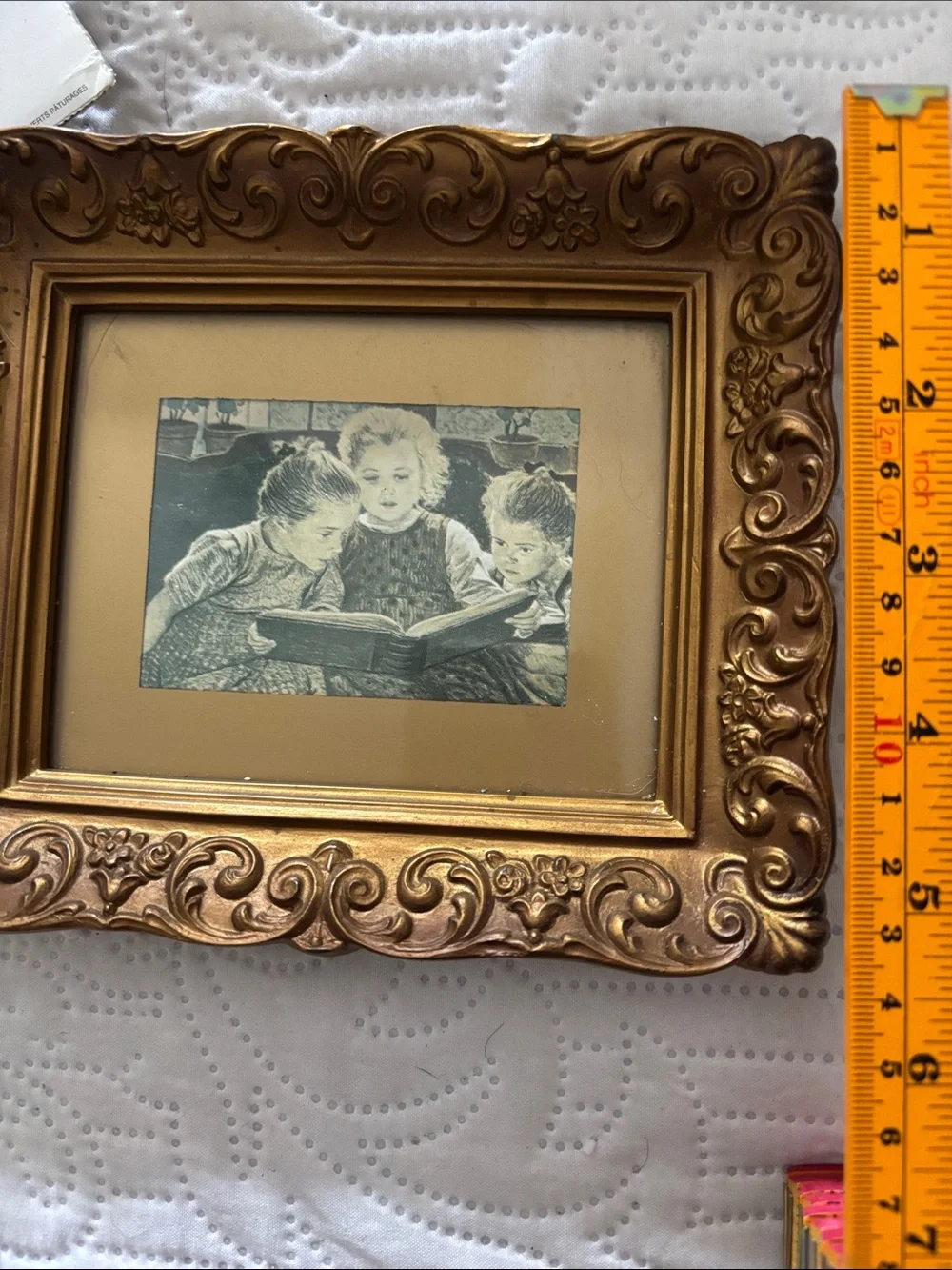 Ornate Gold Decorative Picture Frame - Gold and duck Print